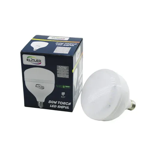ELİTLED EL-02 12/50 50W TORCH LED BULB AMPUL BEYAZ - 6400K E27 5500 LÜMEN 20.000 SAAT ÖMÜR (4745)