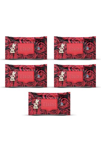 Elsine RT-RYL-ARELSKMDN5 5 Paket Red Rose Islak Havlu Mendil 90 Adet Kapaklı Gül Kokulu