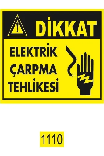Emek İkaz Levhaları EMEK1110 Dikkat Elektrik Çarpma Tehlikesi Uyarı/ikaz Levhası