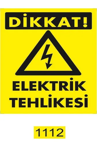 Emek İkaz Levhaları EMEK1112 Dikkat Elektrik Tehlikesi Uyarı/ikaz Levhası