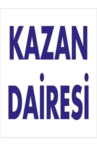 Emek İkaz Levhaları EMEK1729 Kazan Dairesi Uyarı/ikaz Levhası