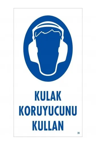 Emek İkaz Levhaları EMEK35 Kulak Koruyucunu Kullan Uyarı/ikaz Levhası