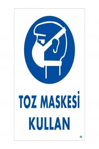 Emek İkaz Levhaları EMEK66 Toz Maskesi Kullan Uyarı/ikaz Levhası