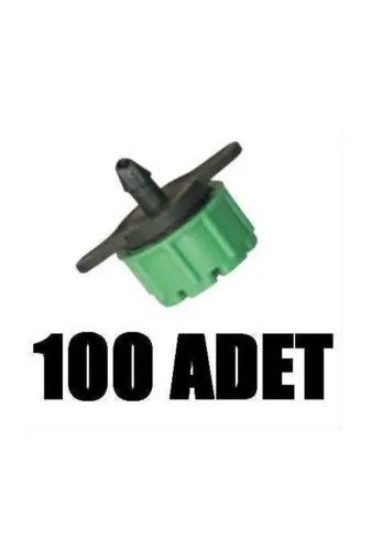 Emek PRA-927108-8655 Büyük Meme 100 Ad. Damla Sulama Ayarlı Damlatıcı Parçası Aparatı Damlama Borusu Hortumu