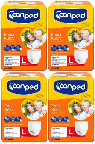 Emici Külot Hasta Yetişkin Bezi XL - Ekstra Büyük - Extra Large 120 Adet (5PK*24)