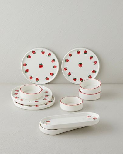 English Home 0457480 Berry Seramik Kahvaltı Takımı 10 Parça 4 Kişilik Pembe