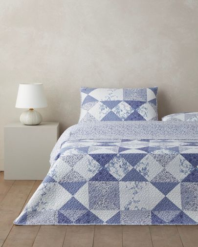 English Home 087878880878 Mosa Blu Çift Kişilik Yatak Örtüsü Takımı 200X220 Cm Lacivert