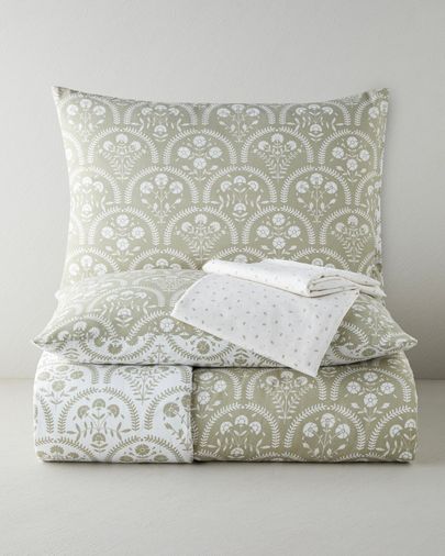 English Home 1-239-99 Garden Veil Kolay Ütülenir Çarşaflı Çift Kişilik Nevresim Takımı 200X220 Cm Yağ Yeşili