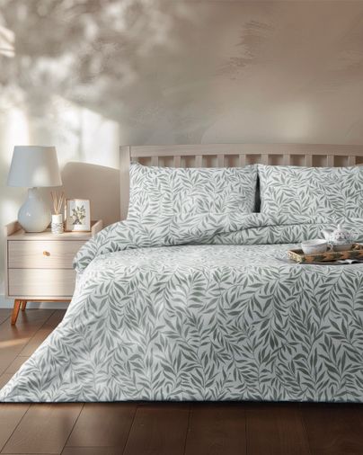 English Home 1003-99 Leaf Dream Kolay Ütülenir Tek Kişilik Çarşaflı Nevresim Takımı 160X220 Cm Yeşil