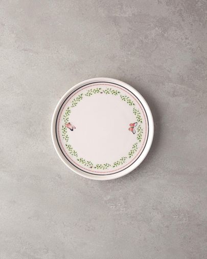 English Home 129999-* Somnia Seramik Kahvaltı Takımı 14 Parça 6 Kişilik Yeşil-Pembe