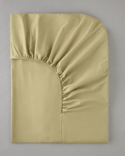 English Home -27999- Novella Premium Pamuk Dokulu Tek Kişilik Lastikli Çarşaf 100X200 Cm Açık Sarı