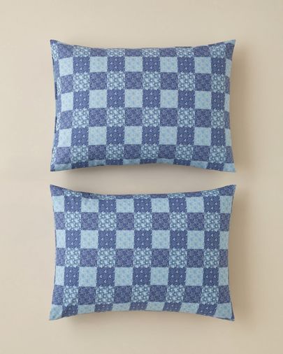 English Home *299*99 Azule Kolay Ütülenir 2'li Yastık Kılıfı 50X70 Cm Mavi