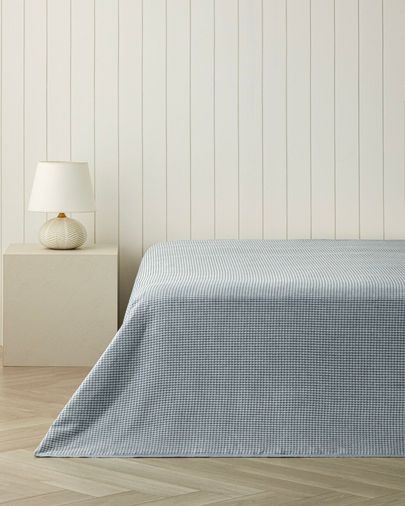 English Home *399-99* Modern Grid Çift Kişilik Pike 180X220 Cm Lacivert