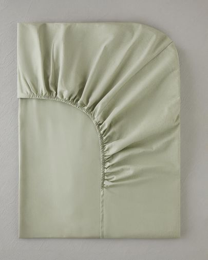 English Home -499-99 Novella Premium Pamuk Dokulu Tek Kişilik Lastikli Çarşaf 100X200 Cm Açık Yeşil