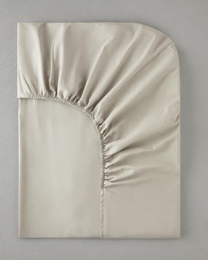 English Home -519-99 Novella Premium Pamuk Dokulu Tek Kişilik Lastikli Çarşaf 100X200 Cm Krem