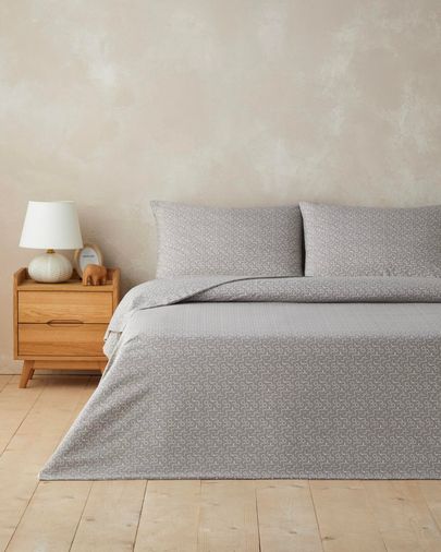 English Home 5488708 Geomora Kolay Ütülenir Tek Kişilik Çarşaflı Nevresim Takımı 160X220 Cm Vizon