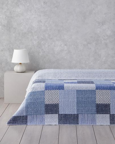 English Home 57999- Harlem Çift Kişilik Çok Amaçlı Örtü 200X220 Cm Lacivert