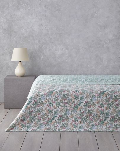 English Home 6-9999 Fruit Fiesta Çift Kişilik Çok Amaçlı Örtü 200X220 Cm Yeşil