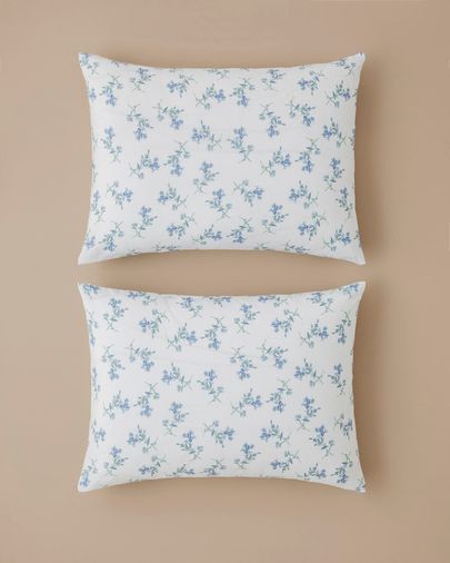 English Home 607870 Blue Spring Kolay Ütülenir 2'li Yastık Kılıfı 50X70 Cm Mavi