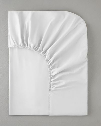 English Home 65987089798 Novella Premium Pamuk Dokulu King Size Lastikli Çarşaf 180X200 Cm Beyaz