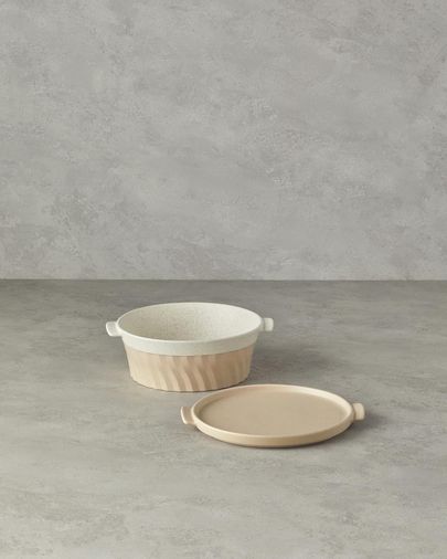 English Home 699/99 Pure Stoneware Oval Fırın Tenceresi Krem