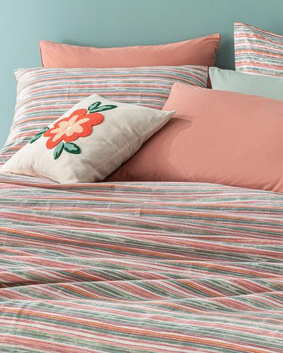 English Home 8509789 Jardin Aquarelle Baskılı Tek Kişilik Pike Ardıç Yeşili – Amber