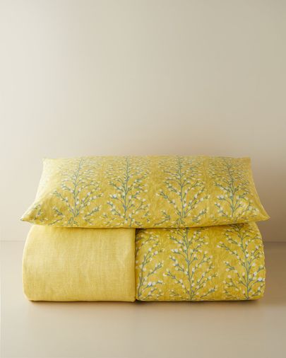 English Home 9078978789 Branchmist Kolay Ütülenir Tek Kişilik Nevresim Seti 160X220 Cm Sarı