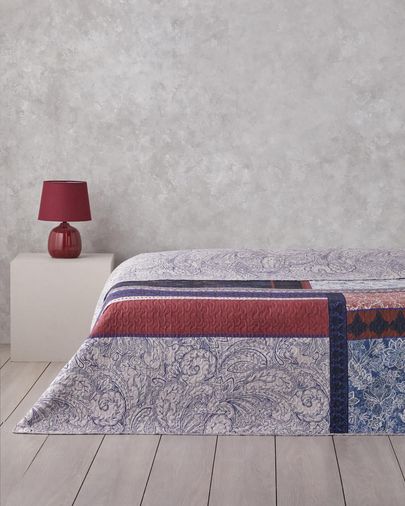 English Home 9507879 Flora Drape Tek Kişilik Çok Amaçlı Örtü 160X220 Cm Mavi