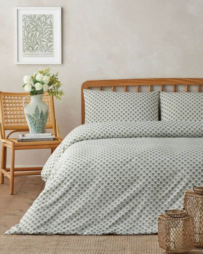 English Home --99-999-- Chic Bloom Kolay Ütülenir Çarşaflı Çift Kişilik Nevresim Takımı 200X220 Cm Yeşil