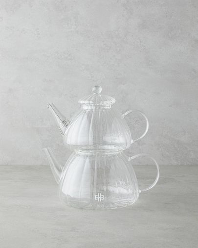 English Home evelyn99999 Evelyn Borosilikat Çaydanlık 650 – 1300 Ml Şeffaf