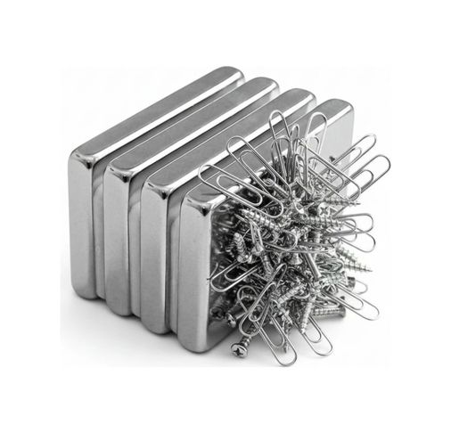 Epilons epo10048 1 Adet 40X20X5Mm Neodyum Magnet Güçlü N35 Mıknatıs Köşeli Nikel Kaplama