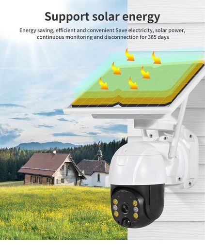 Epilons epo1575 Wifi Uygulamalı Gece Görüşlü Solar Güneş Enerjili Kamera Akıllı Dış Mekan Güvenlik Kamerası