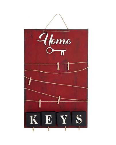 Epilons epo4156 Dekoratif Home Keys Ahşap Resimlik Ve Notluk Kırmızı