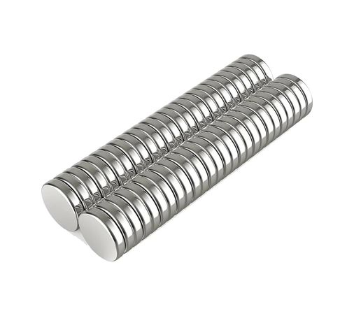 Epilons epo9968 50 Adet 10X2Mm Yuvarlak Neodyum Mıknatıs Güçlü Magnet Nikel Kaplamalı