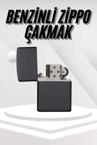 Epilons TKNXXUCZZZBENZİNLİZİPPOOOOO-2MKR Hediyelik Zarif Siyah Benzinli Çakmak Çok Renkli