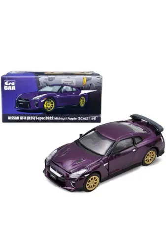 era-01jhh Eracar – Nissan Gt-R (R35) T-Spec 2022 Midnight Purple – 1:64 Ölçek Diecast Model Araba