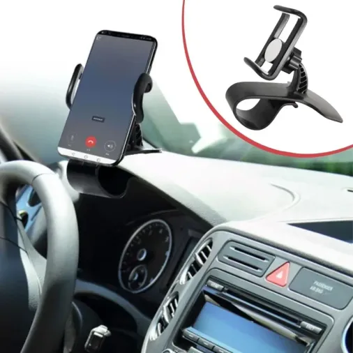 Ergonomik Araç İçi Telefon Tutucu Dönme Başlıklı Kıskacı
