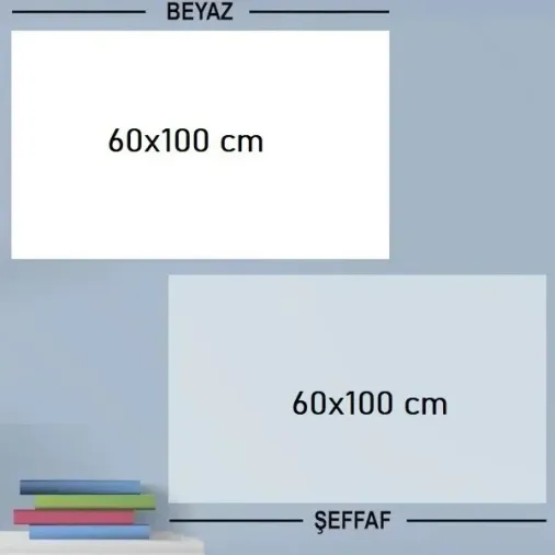 Ergonomik Manyetik Duvar Yazı Tahtası 100 x 60 cm Çalışma Alanı