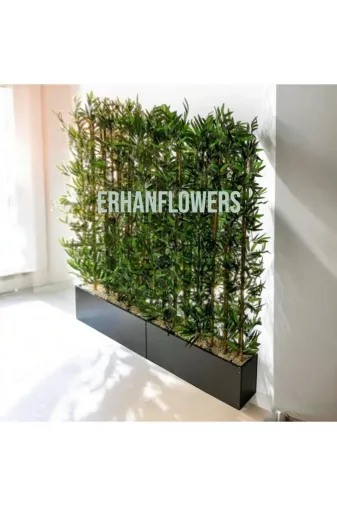 ERHAN FLOWERS ÇİÇEK & DEKORASYON erh.1040 200 Cm Saksıda 200 Cm 20 Adet Lüx Bambu Speratör