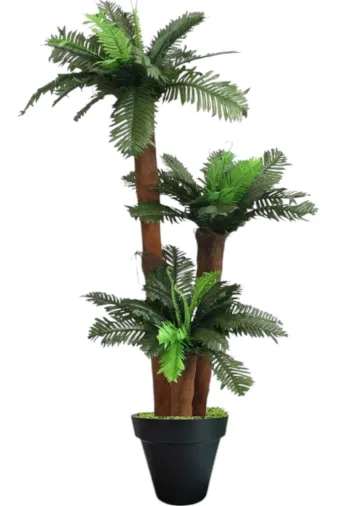 ERHAN FLOWERS ÇİÇEK & DEKORASYON ypy.agç.00405 Yapay Ağaç Sikas Palmiyesi 150 Cm Küre Saksı