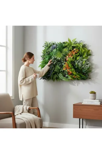 ERHAN FLOWERS çiçek.kaplama.29 Yapay Çiçek Duvar Kaplama 40X60 Cm