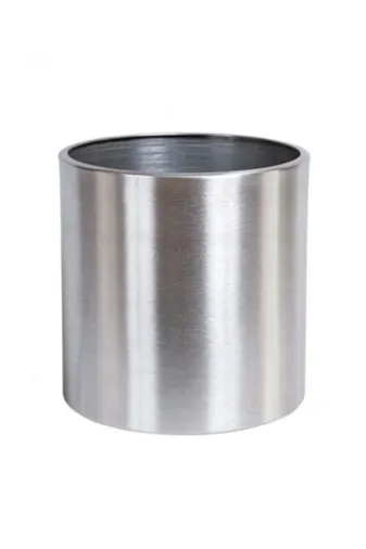 ERHAN FLOWERS Saksı_30 Paslanmaz 30*30 Saksı Metal Çelik (Yükseklik:30 Cm) (Çap:30 Cm)