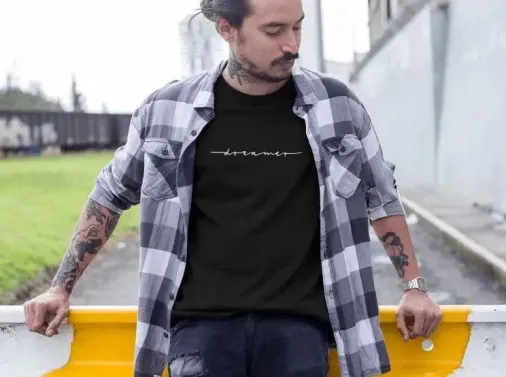 Erkek Bisiklet Yaka Baskılı Oversize T-Shirt - Siyah - S - Siyah