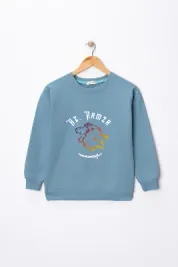 Erkek Çocuk "Hz Hamza" Baskılı Pamuklu Sweat