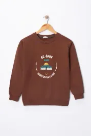 Erkek Çocuk "Hz Ömer" Baskılı Pamuklu Sweat
