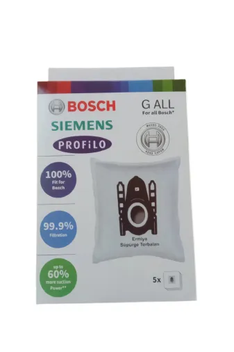 Ermiya 869135171931 Bosch Elektrik Süpürgesi Toz Torbası Bbz41Fg 5 Ad Yeni Kutu Performer Motor Koruma Filtresi