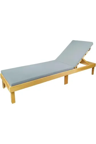 Ermiya 869182818283 180*55*5 Cm Taşinir Katlanir Şezlong Minderi Minderi Su İtici Kumaş Fermuarli (Gri)