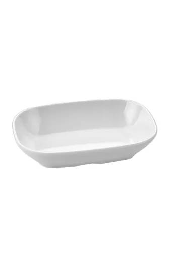 Ermiya 8692442547698 17 Cm Melamin Tabak, Lokanta Tarzı Meze Büyük Kayık Kare Çerezlik 6 Adet