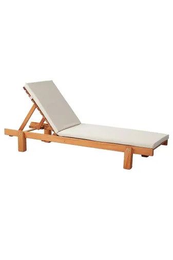 Ermiya 869397858741 Hafızbeyli Şezlong Minderi 180*55*5 Cm Yıkanır Silinir Fermuarlı Arkası Kuşaklı