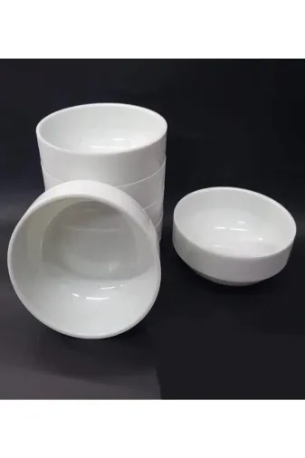 Ermiya 869456346363 16 Adet Beyaz Melamin Çorba Kasesi 12X5Cm Derin Tas Hesaplı Yoğurt Hoşaf Sütlaç Aşure Kabı Kaliteli